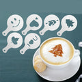 Pack Of 32 Pcs Coffee Stencil Template Set